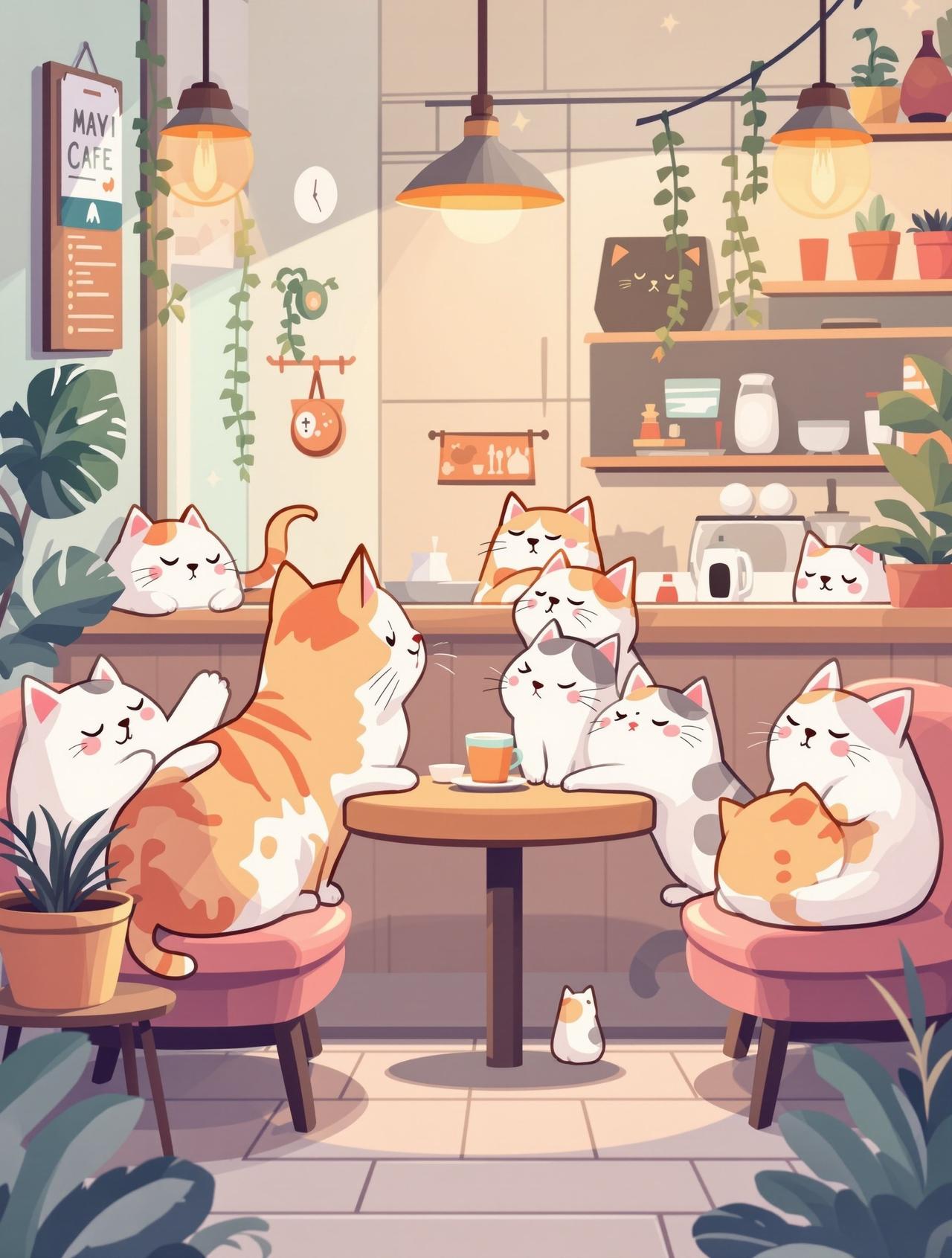 韩国短剧网站 猫咪咖啡馆的午后 - 治愈日常动漫短剧
